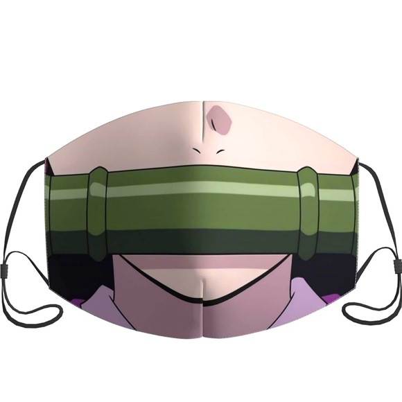 Accessories - Demon Slayer Nezuko Pink & Green Bamboo Muzzle Unisex Facemask